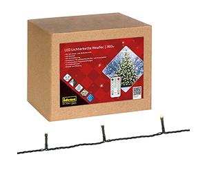 Idena 31339 - Catena luminosa a LED con 360 LED in bianco caldo, con telecomando e controllo del sensore, dimmer e impostazioni di memoria, circa 43,9 m di lunghezza, come decorazione per feste,