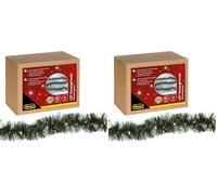 Idena 31345 - Ghirlanda di abete a LED con 24 LED in bianco caldo, con funzione timer per 6 ore, funzionamento a batteria, circa 2,2 m di lunghezza, decorazione per interni, decorazione per feste