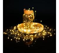 Idena 31805 - Fata LED con 200 LED in bianco ultra caldo, per esterni e interni, testata TÜV e GS, timer di 8 ore, lunghezza 29,9 m, decorazione per feste, decorazione natalizia