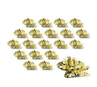 Idena 31891 - Portacandele per L'Albero di Natale, 20 Pezzi in Oro, portacandele Vintage in Metallo, con Clip per Rami Fino a 1,5 cm di Spessore