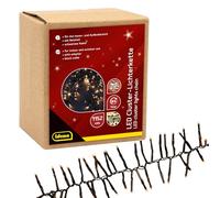 Idena 31898 - Catena luminosa a LED con 1152 LED bianco caldo, lunghezza circa 28 m, per esterni e interni, con timer da 8 ore e trasformatore, come decorazione per feste e decorazione natalizia