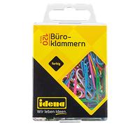 Idena 334028 - Fermagli per carta, rivestiti, 120 pezzi