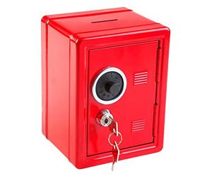 Idena 337159 - Cassaforte a risparmio energetico, colore rosso