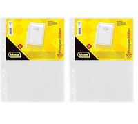 Idena 376010 - Tasche per opuscoli formato DIN A4, a prova di documento, cristalline, 60µ, 100 pezzi (Confezione da 2)