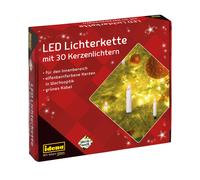 Idena 38192 Catena di candele a LED con 30 LED in bianco caldo 30 candele con