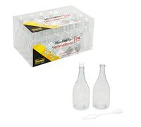 Idena 39142 - Set di bottiglie di champagne, 24 pezzi, 28 ml ciascuno, 9 cm, matrimonio, sposi, servizio fotografico, traliccio in piedi, San Valentino