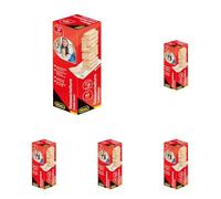 Idena 40088 Torre di mattoncini di legno, Gioco da Viaggio, Di abilità, 54 mattoncini, Borsa per riporli, Colore Legno, 14.4 x 4.8 x 4.8 cm (Confezione da 5)