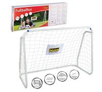 Idena 40099 - Porta da calcio in metallo con rete, da 6 anni, circa 124 x 96 x 61 cm, veloce da montare, ideale per giardino, parco, spiaggia o palestra