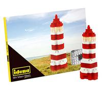 Idena 40145 - Cartolina Faro con Un Modello 3D con 72 Mini Pietre Originali Brixies, Grado di difficoltà 1, Biglietto di Auguri o pensierino per Bambini e Adulti
