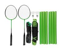 Idena 40184 - Rete per pallone e tennis, con 2 racchette e 2 palline di piuma, in scatola per il trasporto, per tutte le età, per interni ed esterni