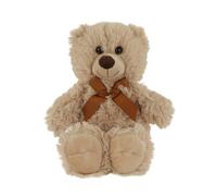 Idena 40256-Orsetto Fiocco Marrone, Peluche per Neonati e Bambini, Circa, Colore Beige, 20 cm, 40256