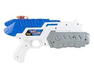 Idena 40427 - Idena Water Blaster "Super-Splash", pistola ad acqua per bambini, con funzione di pompa, alta circa 32 cm, bianca, ideale per le vacanze, in spiaggia o in piscina