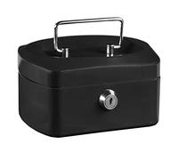 Idena 50025 - Cassetta portavalori 6", dimensioni 155 x 120 x 90 mm, colore nero