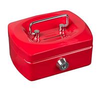 Idena 50032 - Cassetta portavalori Mini, dimensioni 125 x 95 x 60 mm, colore rosso, 1 pz.