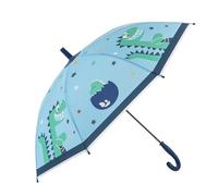 Idena 50117 - Ombrello in plastica per bambini con motivo di dinosauri, ombrello a bastone con apertura manuale, diametro 83 cm e lunghezza circa 66 cm