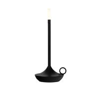 Idena 50121 - Lampada da tavolo LED touch in nero, lampada ricaricabile per uso interno, circa 26 cm, lampada da tavolo con 3 modalità