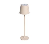 Idena 50152 - Lampada da tavolo LED Touch, lampada da comodino dimmerabile con USB-C, per esterni e interni, lampada da tavolo regolabile in altezza in beige