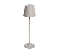 Idena 50153 - Lampada da tavolo LED Touch, lampada da comodino dimmerabile con USB-C, per esterni e interni, lampada da tavolo regolabile in altezza in grigio