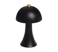 Idena 50156 - Lampada da tavolo LED Touch Fado, lampada da comodino dimmerabile con USB-C, lampada per interni, lampada da tavolo in nero, ca. 10 x 16,5 cm