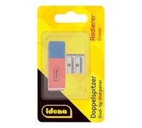 Idena 522073 - Gomma e temperino doppio, 2 pezzi, 1 set