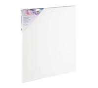 Idena 60033, Telaio per Barella con Tela, 100% Cotone, Grammatura 380 G/M², per Colori Ad Olio e Acrilici, Circa 40 x 50 cm Grande, Bianco