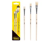 Idena 60106 - Set di 3 pennelli in setola, nelle misure 8, 10 e 12