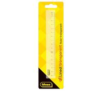 Idena 602052 - Righello in plastica, lunghezza 16 cm, trasparente, 1 pezzo