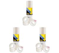 Idena 631041 - Pellicola adesiva 8 pezzi, 19 mm x 10 m, trasparente (Confezione da 3)