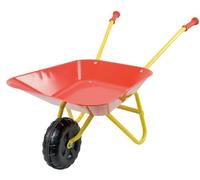 Idena 7131707 - Carriola in metallo per bambini dai 24 mesi in su in rosso e giallo, circa 78 x 40 x 38 cm, ideale per il giardino e la sabbiera