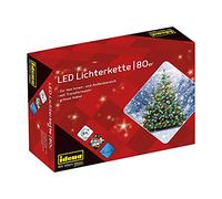 Idena 8325059 - Catena luminosa a LED con 80 LED colorati, con funzione timer 8 ore e trasformatore, lunga circa 15,9 m, per uso interno ed esterno, per feste, Natale, decorazione, matrimonio