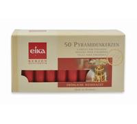 Idena 8530317 50 - Piramide Candela, Cera, Rosso, 14 x 70 mm, 7,2 x 14,6 x 7,8 cm