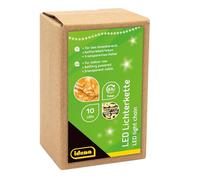 Idena 8582065 - Catena luminosa a LED con 10 LED in bianco caldo, con funzione timer 6 ore, a batteria, lunghezza circa 1 m, per uso interno, come decorazione per feste, Natale, matrimonio