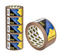 Idena 90129 - Nastro marrone, 50 mm x 66 m, 6 rotoli di nastro silenzioso, ideale per traslochi e spedizioni