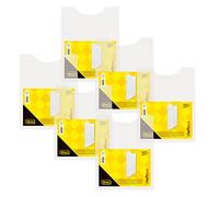 Idena 90168 - Cartella per DIN A4, formato verticale, in PP, altezza di riempimento 4 cm, trasparente, 6 pz