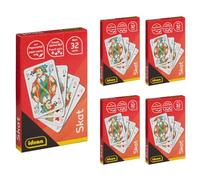 Idena 90271 - Gioco dello skat con Mano Francese, 5 Pezzi con 32 Carte ciascuno, per 3-4 Giocatori dai 12 Anni in su, Dimensioni delle Carte Circa 5,9 x 9,1 cm