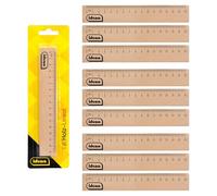 Idena 90272 - Righello con lunghezza 16 cm, 10 pezzi, righello in legno con scala millimetrica e centimetrica, per scuola e ufficio