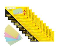 Idena 90374 - Strisce divisorie, 400 pezzi perforati, registro in carta FSC-Mix da 180 g/m² in 4 colori, per scuola e ufficio