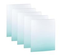Idena 90384 - Cartella portadocumenti A4, 5 pezzi con 20 tasche trasparenti ciascuno, cartella di presentazione in plastica in bianco-petrolio, cartella per certificati, documenti ecc.