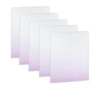 Idena 90385 - Cartella portadocumenti A4, 5 pezzi con 20 tasche trasparenti ciascuno, cartella di presentazione in plastica di colore bianco-viola, per certificati, documenti e molto altro.