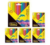 Idena 90386 - Set di Argilla da Modellare con 50 Bastoncini in 10 Colori, 5 scatole di Cartone con 10 Bastoncini ciascuna