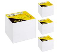 Idena 90448 - Blocco note, 9 x 9 cm, 4 pezzi da 800 fogli sciolti, blocco note in carta FSC Mix da 80 g/m² in bianco, ricambio per scatola portanote