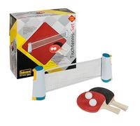 Idena 90957 - Set da ping pong con rete, due racchette e due palline, facile da montare su tavoli, perfetto per viaggi, vacanze o giardino