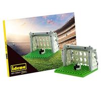 Idena Cartolina Calcio con Un Set di Costruzione 3D con 142 Mini mattoncini Originali Brixies, Grado di difficoltà 1, Biglietto di Auguri o pensierino per Bambini e Adulti, Multicolore, Medio, 40147