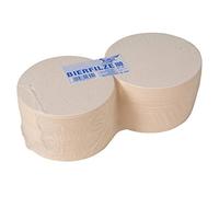 IDENA- Folia Feltro per Birra Vuoto, Rotondo, Diametro 107 mm, Colore Bianco, 2325