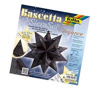 IDENA Folia, Set per Stella Fai da Te Bascetta, di Colore Blu, codice Articolo 836/3030, Cartone, Nero, 9,5 x 9,5 cm