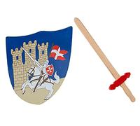 Idena, Set giocattolo da crociati, per bambini, con spada e scudo in legno, 40032