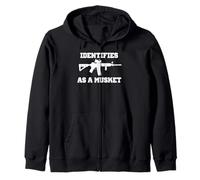 IDENTIFICA COME UN MUSKET FUNNY AR15 FUCILE PRO 2A Felpa con Cappuccio
