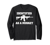 IDENTIFICA COME UN MUSKET FUNNY AR15 FUCILE PRO 2A Maglia a Manica