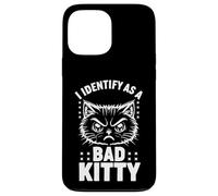 Identificare Bad Kitty Emo Estetica Angry Cat Anti Sociale Custodia per iPhone 13 Pro Max