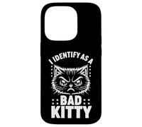 Identificare Bad Kitty Emo Estetica Angry Cat Anti Sociale Custodia per iPhone 14 Pro